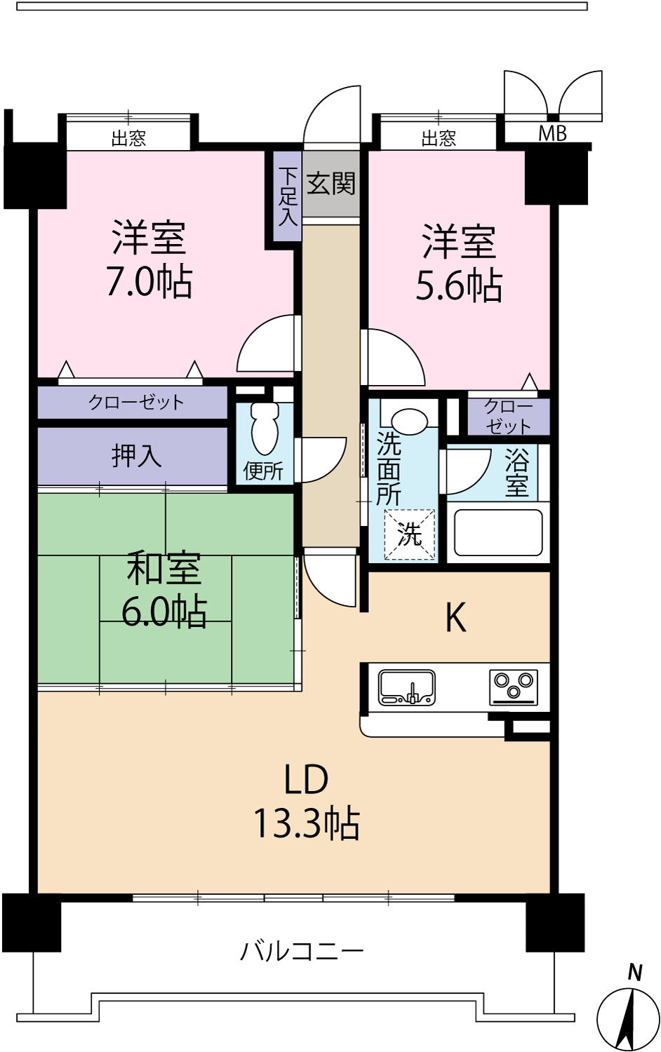 新着☆マンション情報☆シティコア谷山中央2階2,180万円3LDK！