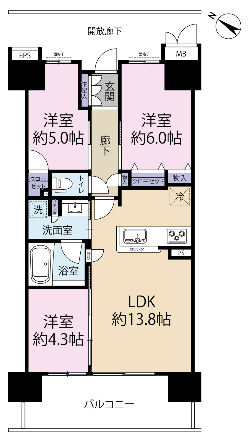 新着！☆マンション情報☆ポレスターいづろ通！３LDK！