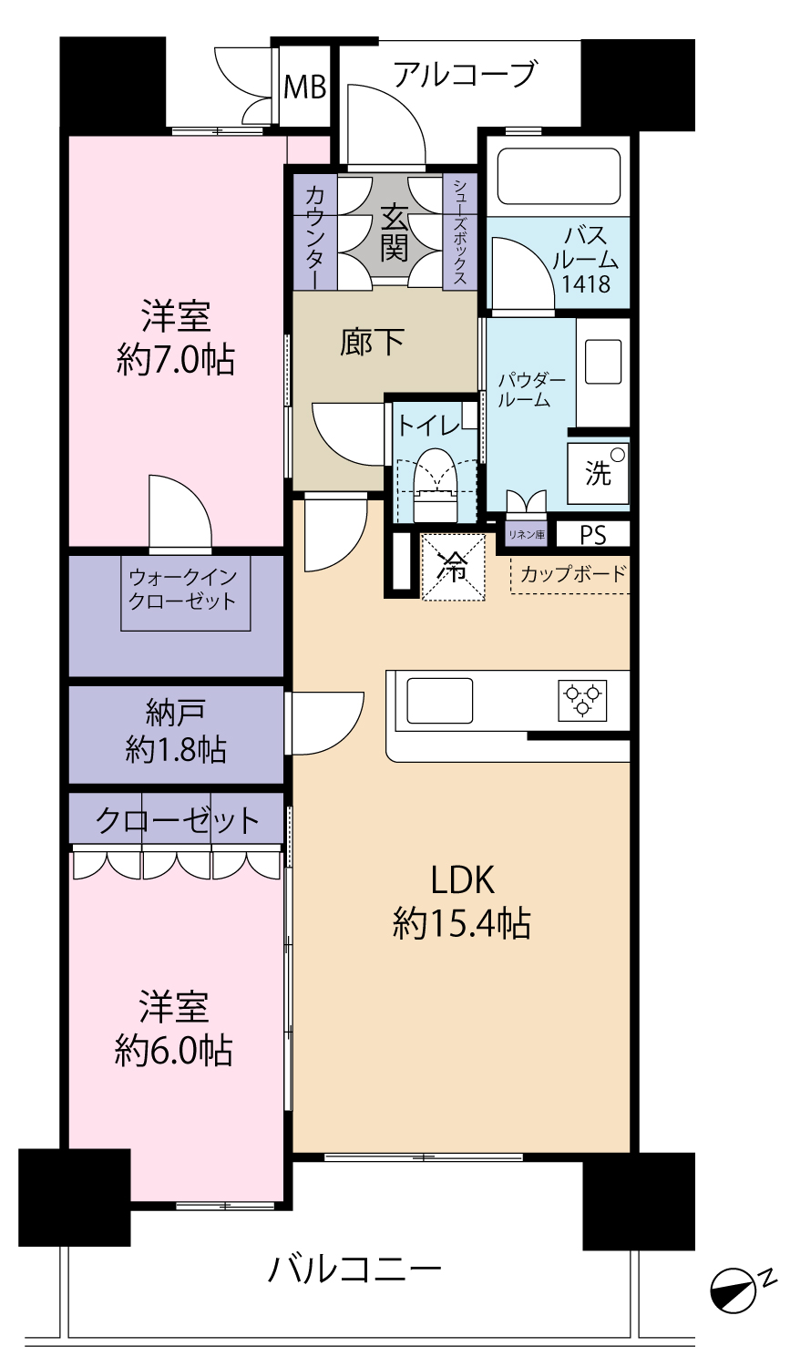 ○新着！☆マンション情報☆プレミスト上荒田！２LDK+WIC+納戸！