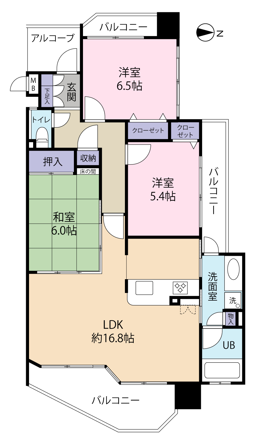 ○新着！☆マンション情報☆Fステージ県庁南！3DK+3面バルコニー！